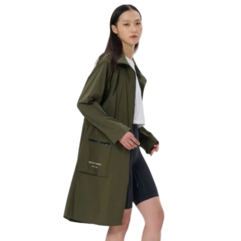 Voice Of Insiders Long Green Jacket Small Oversized Coat S Olive Green